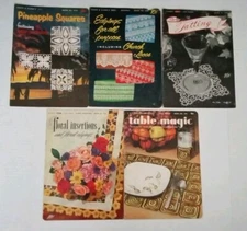 Vintage Coats Clark Doilies Edgings Old Favorites 1940s-50s Lot 4