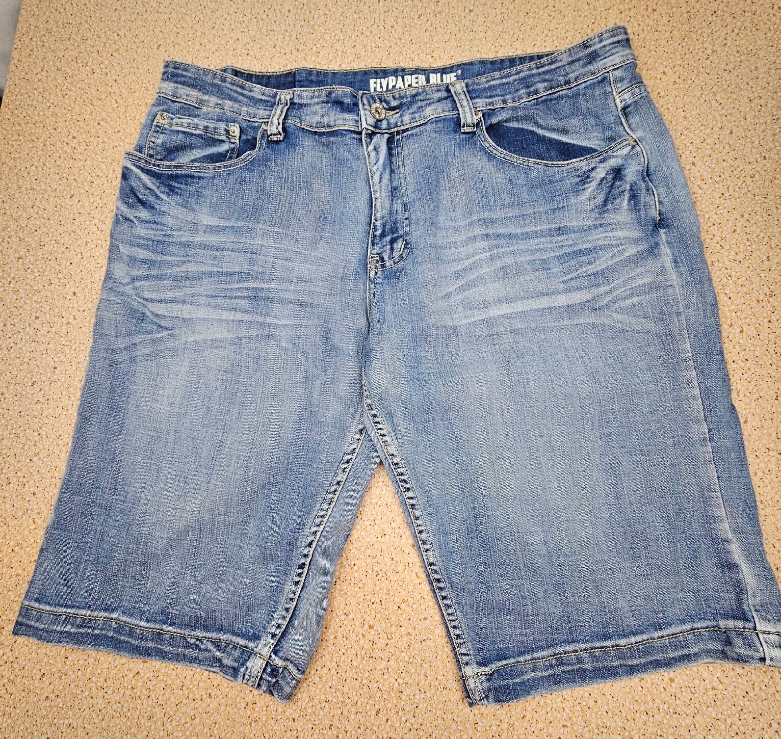 Flypaper Blue Men’s Blue Denim Jean Shorts Size 38 Gem