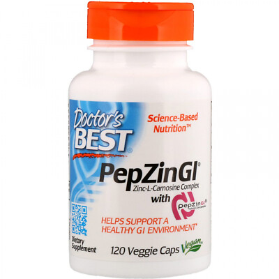 Doctor's Best, PepZin GI, Zinc-L-Carnosine Complex, 120 Veggie Caps