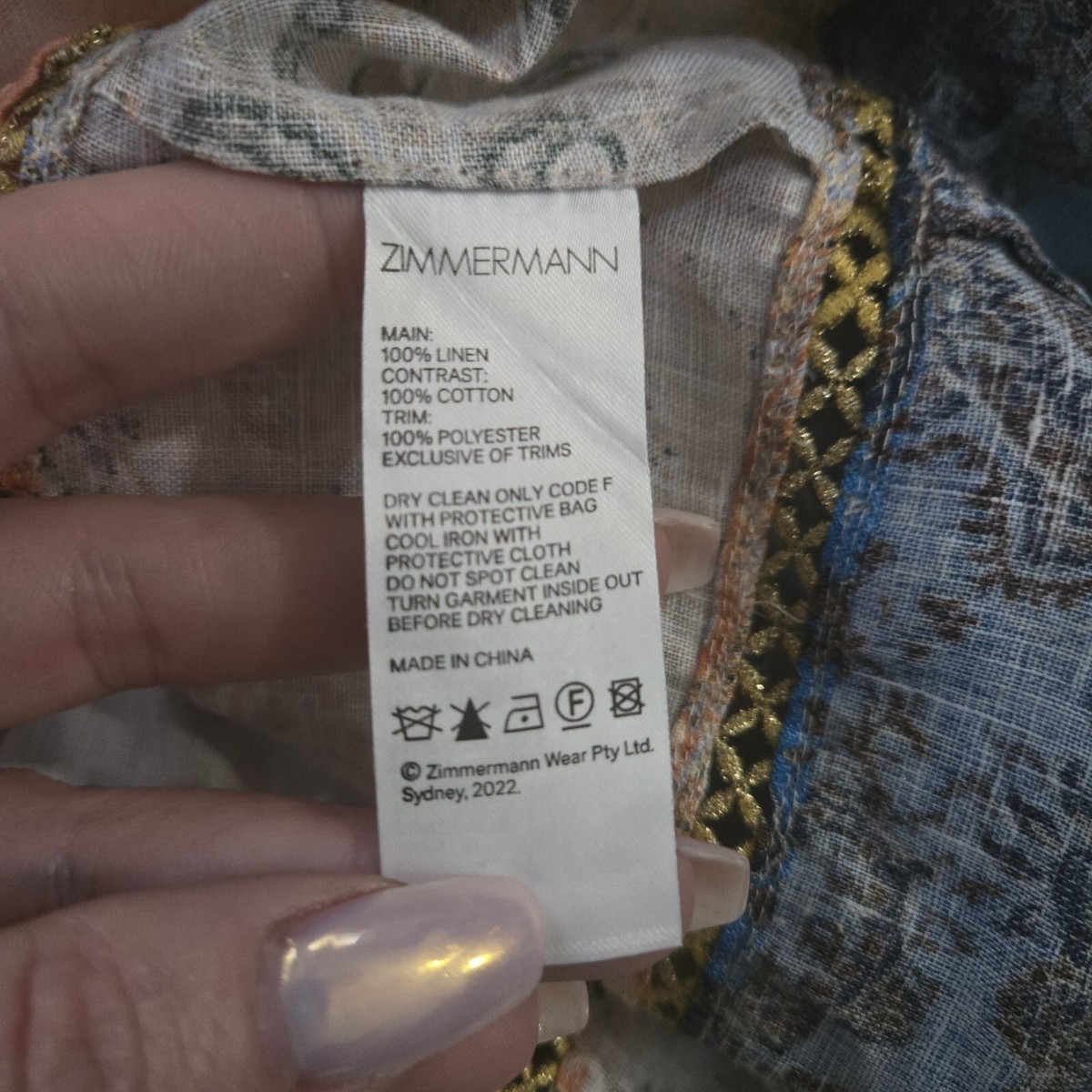 Zimmermann Devi Linen Mini Dress Size 0 S 4 US NWT | eBay