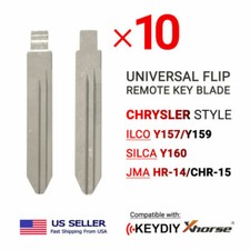 10x New Uncut Universal Flip Remote Key Blade Chrysler Type Y157y159 Y160