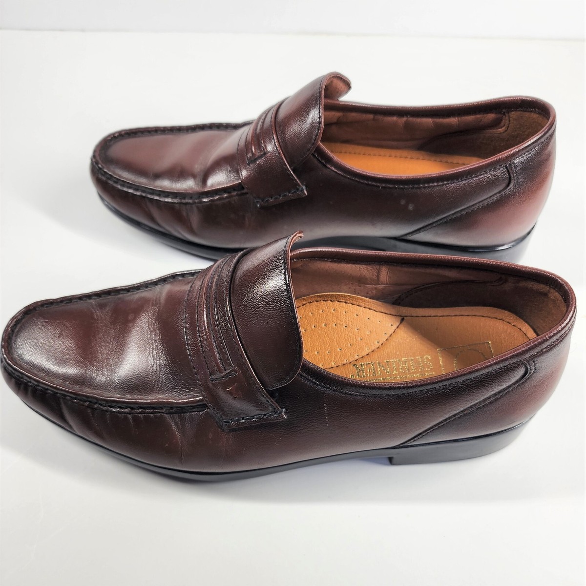 French Shriner Mens Size 10.5 M Brown Leather French Shriner Mens Shoes Size 10M Burgundy Leather Tassel  main image 2