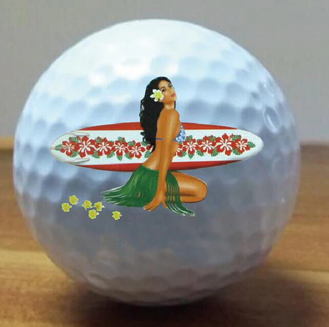 Juego de 3 pelotas de golf HAWAI Surfer Girls+Toalla Exclusiva NAVIKA EE. UU. ¡ESPECIAL! Foto 2 de 4