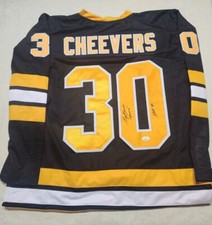 Gerry Cheevers signed Custom signed Jersey auto autograph certified JSA size XL