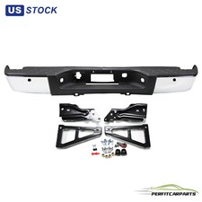 Chrome Rear Step Bumper Assembly For 2007-2013 Chevy Silverado Gmc Sierra 1500