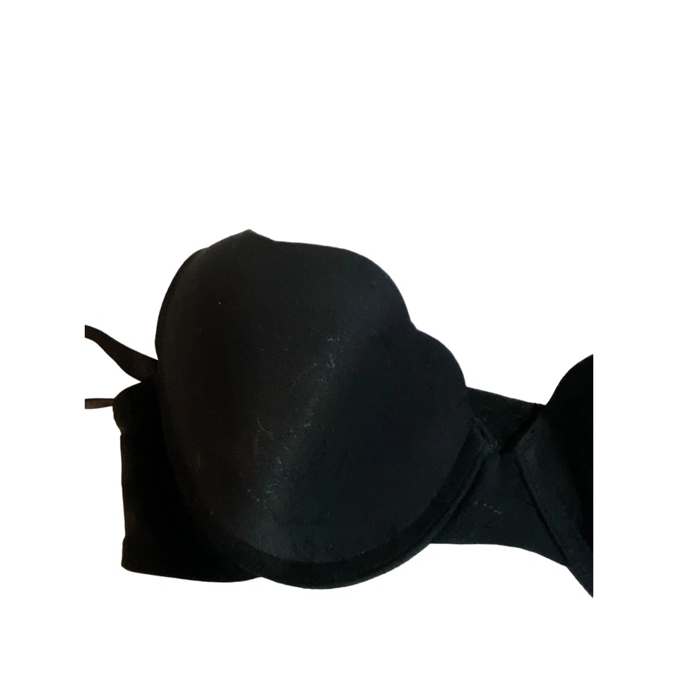 Sujetador con aros acolchado festoneado negro Rampage para mujer talla 34B Foto 4 de 4