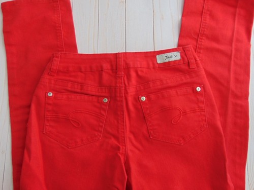 Justice Jeans Girls Size 12R Color Red Simply Low Cotton Blend - Picture 6 of 24