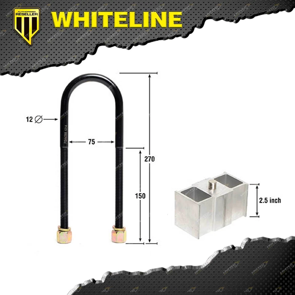 Whiteline Rear 2.5" Lowering Block Kit for Ford Falcon XE XF XG EA EB ED LTD - image 2 of 4