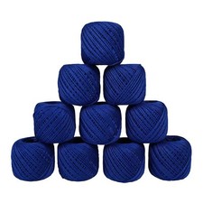 Crochet Cotton Thread Yarn Set of 10 Ball Size 20 Gram 55 to 60 mtr Royal Blue