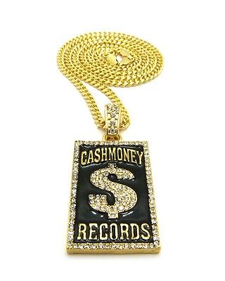 Cash Money $ Record Pendant 24