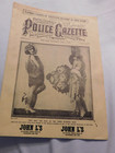 The National Police Gazette April 23, 1921 Restaurant Menu Pamphlet Duby & Dakla — photo 1