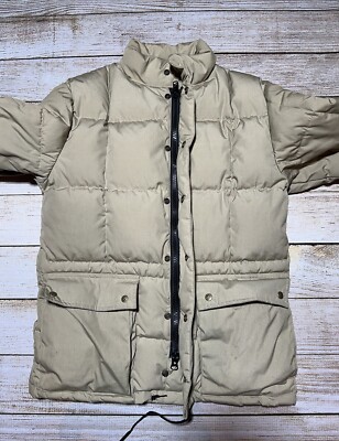Eddie Bauer Vintage Beige Parka Down Jacket Blizzard Outdoor