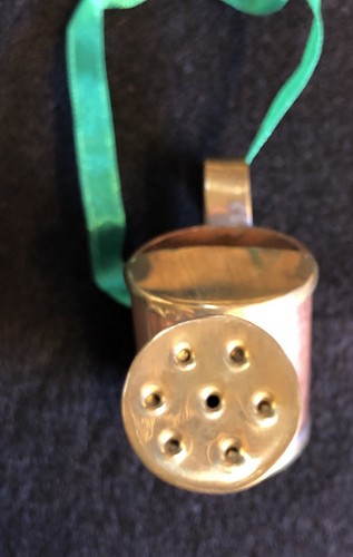 Vintage Mini 3” Copper & Brass Watering Cans w/ India Label & Original Patina - Picture 5 of 5