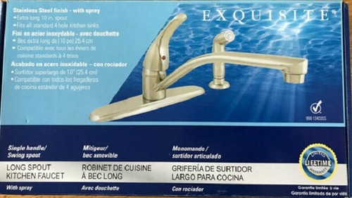 LDR exquisite Stainless Single Handle Kitchen Faucet /Spout NEW SEALED