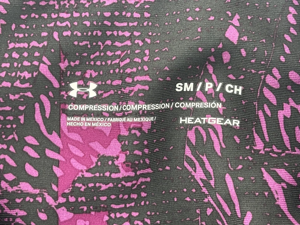 Under Armour HeatGear Compression Leggings Yoga Pants Womens Size S Small Purple - Image 3 of 4