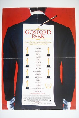 GOSFORD PARK  Original CRO movie poster 2001 MAGGIE SMITH, GAMBON, ROBERT ALTMAN