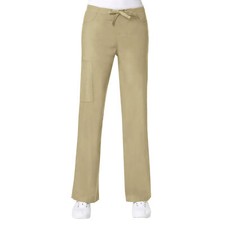 Maevn Khaki Scrub Pant M9626 Cargo Straight Leg Drawstring Elastic XXS - XXL