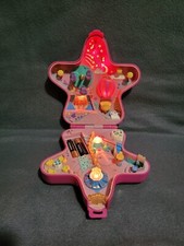 VTG 1993 Bluebird Polly Pocket FAIRY LIGHT WONDERLAND Star Compact w/ 2 Figures