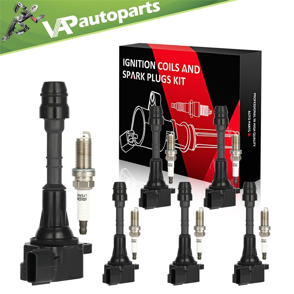6 Ignition Coil & Iridium Spark Plug For 05-11 Nissan Frontier Pathfinder Xterra