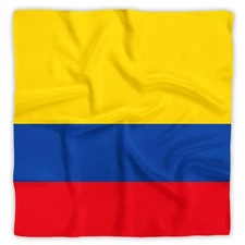 Colombian Flag Silk Scarfs Women's Fashion Square Silk Scarf for Hair Square ...