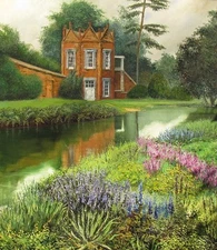 1.5x2 DOLLHOUSE MINIATURE PRINT OF PAINTING RYTA 1:12 SCALE LANDSCAPE Flower Art