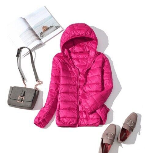 Leichte dünne Jacke in Übergröße Damen schmal kurz Kapuze warm Mantel Oberbekleidung - Bild 27 von 44