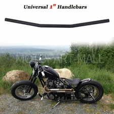 Black 1'' Drag Bars Handlebars For Harley Sportster XL 883 1200 Dyna Low Rider