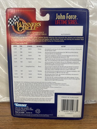 John Force NHRA Lifetime Series #7 of 8 Driver Of The Year 1997 Mustang New - Picture 2 of 2