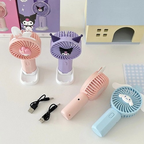 Hello Kitty My Melody Anime Kawaii Sweet Mini Fan Usb Cute Cartoon Cinnamoroll - Picture 2 of 7