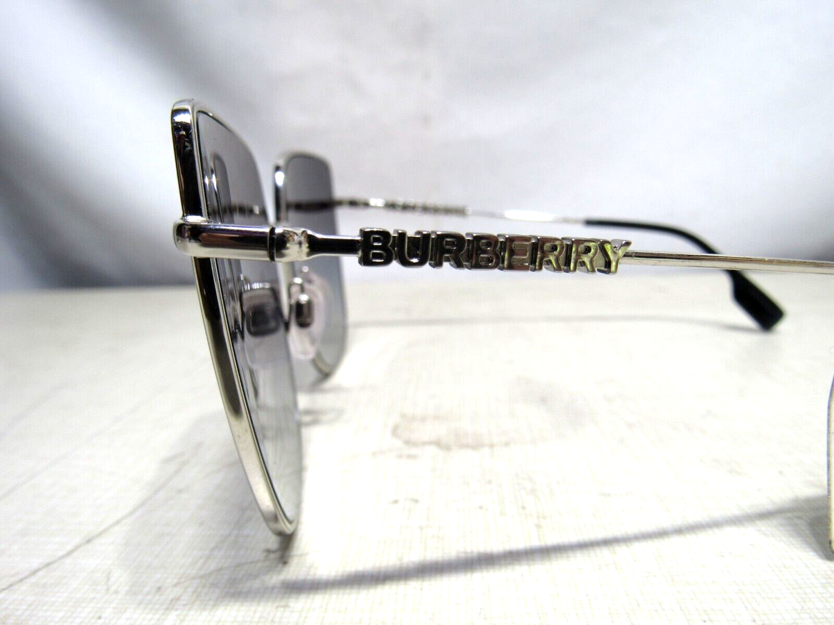 NEW BURBERRY GREY AVIATORS UNISEX SUNGLASSES Burberry Men main image 3