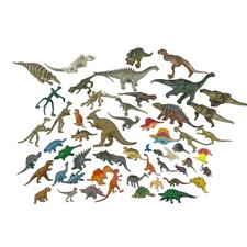 Dinosaur Toys Mixed Lot of 56 Action Figures Prehistoric Dinos Vintage Plastic