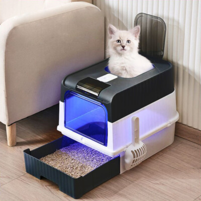 Large Automatic Smart Self Cleaning Cat Litter Box Toilet with UV  Disinfection UK