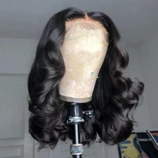 BodyWave 13x6 Short BobWig 13x4 Lace Front HumanHair 4x4 Closure Loose180Density