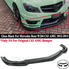 For Mercedes Benz W204 C63 AMG 2012-2014 Gloss Black Front Bumper Lip Splitter