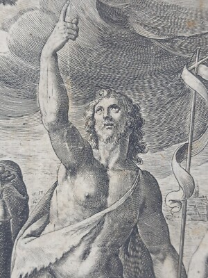 17th Century Spranger Crispijn de Passe Luyck Saint Antoine Jean Baptiste Engraving