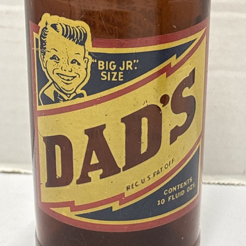 Vintage Dad’s Root Beer BIG JR Junior Size 10 Oz ACL Soda Bottle #35