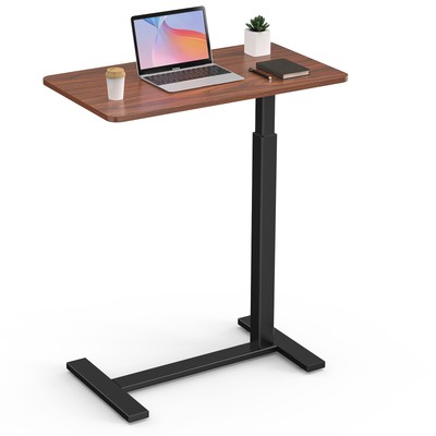 Side Table Rolling Computer Desk Coffee Sofa End Cart Laptop Adjustable Height