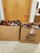 Leather Scrap - 5 LB - Free Shipping - Multi Color