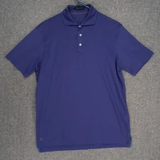 Greyson Polo Shirt Mens Medium Royal Purple Brrr Performance Golf Preppy