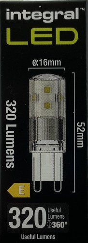 Confezione 10 LED Integrali G9 2.W Non Dim Bianco Caldo 320lm Push Fit 2.6=25 Watt - Foto 2 di 10