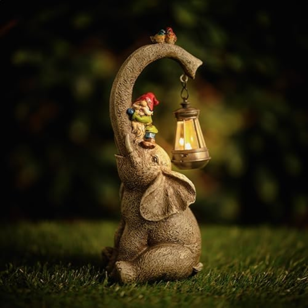 Garden Mile Statua ornamentale da giardino a energia solare, con luci LED multic