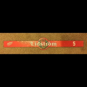 Details About Niklas Lidstrom Detroit Red Wings Holiday Game Used Locker Room Nameplate Magnet