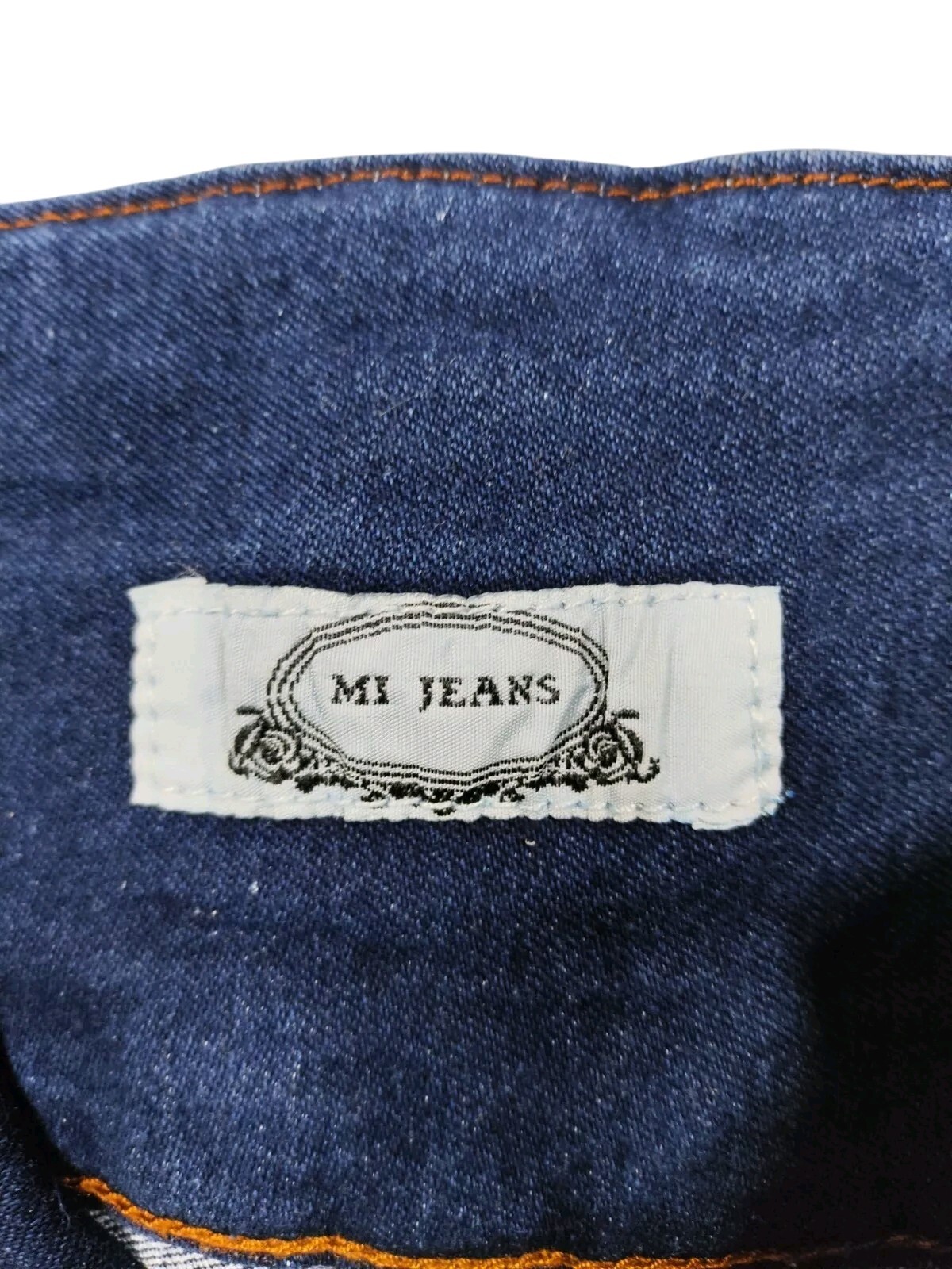 Mi Jeans Mid Rise Skinny Women's Size 1 25W 31L Blue Stretch Bareback image 7