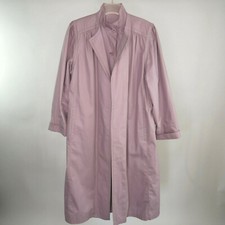 Vintage London Fog Maincoats Womens 14 Reg Trench Coat Pink Car Jacket