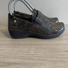 Work Wonders by Dansko Black Dark Grey Clogs Shoes Women Eu Sz 36 US Sz 5.5-6
