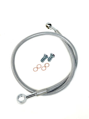 Streamline Steel Braided Rear Brake Line Stock Length Clear Raptor 660 660R