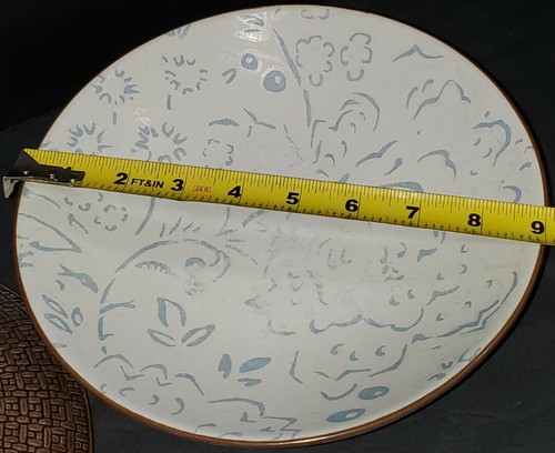 Nautica Bali Floral Tablewares 9" Serving/Pasta Bowls - Set of 2 Woven Backside - Picture 3 of 5