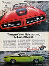 Vintage 1971 Dodge Charger Super Bee Original Color Ad D041