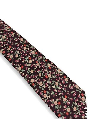 Cravate En Coton à Carreaux Violets Frederick Thomas Pour Homme - Fait Main UK - Neuf Avec étiquettes