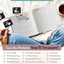 Pregnancy Memory Book for First Time Moms Spiral Hardcover Journal Gift